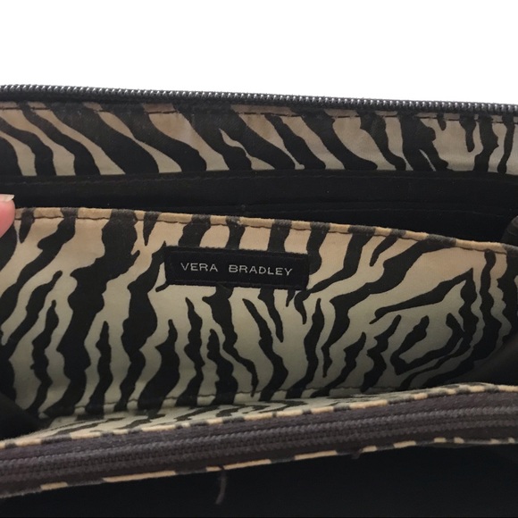 Vera Bradley Quilted Brown Zip Around Wallet 8” x 4” - Picture 5 of 10